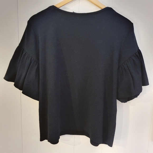 Express Puff Sleeve Tee | Black | Size L - Picture 5 of 5